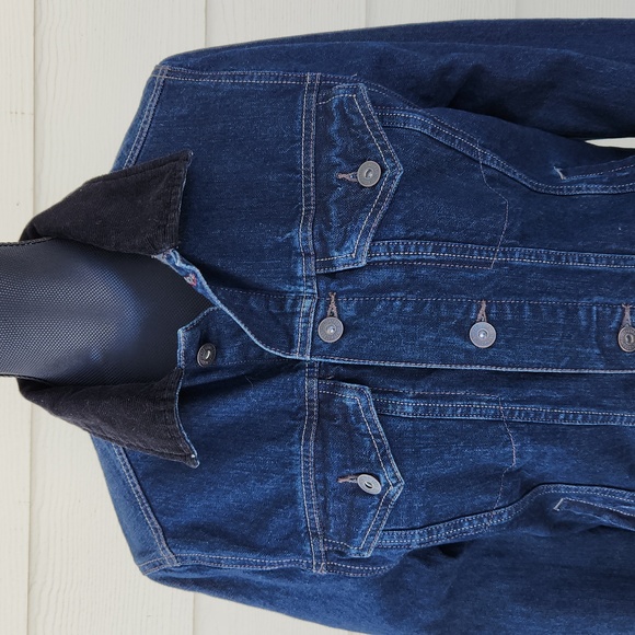 Jean Jacket AEROPOSTALE Dark Blue Wash Denim (Size S) - Picture 6 of 14